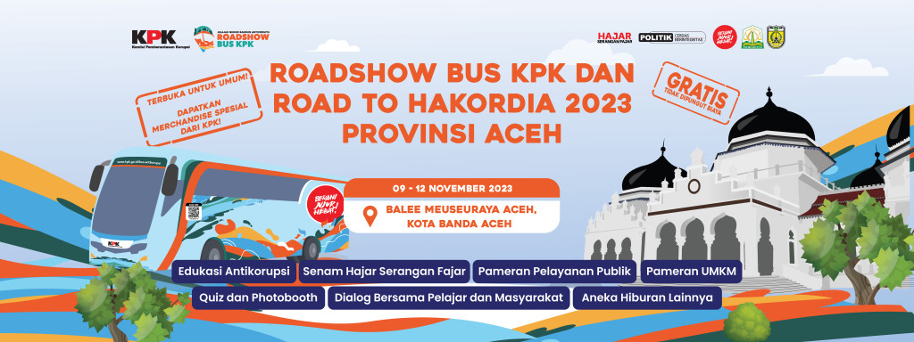 Komisi Pemberantasan Korupsi (KPK) kembali mengadakan Roadshow Bus KPK 2023 yang ke-3 di Sumatera. Kegiatan mengusung tema 